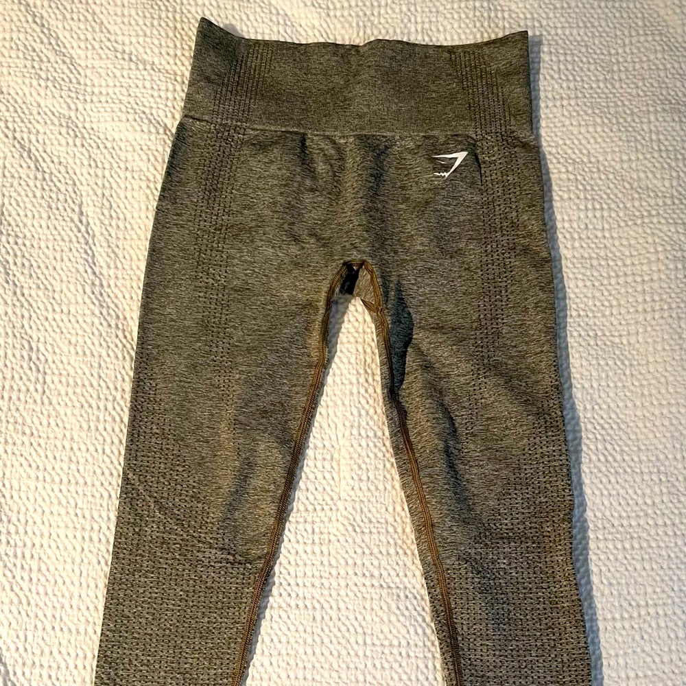 Gymshark Vital Seamless Leggings - Khaki Marl, S